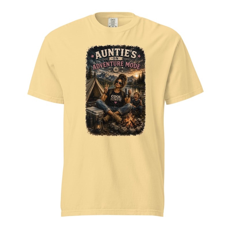 Auntie's Adventure Mode Shirt | Funny Camping Aunt Shirt | Cool Aunt Gift | Hiking Tee | Outdoor Lover Shirt | Chaos Creator Auntie