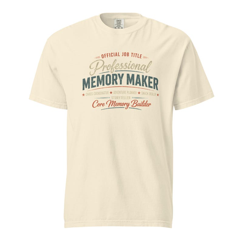 Official Job Title Professional Memory Maker Shirt, Core Memory Builder Tee, Grandpa Grandma Aunt Uncle Gift Comfort Colors 1717