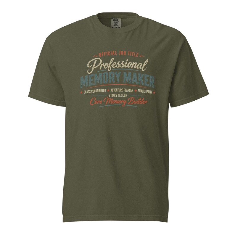 Official Job Title Professional Memory Maker Shirt, Core Memory Builder Tee, Grandpa Grandma Aunt Uncle Gift Comfort Colors 1717