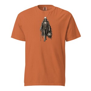 Skeleton Gentleman Shirt, Comfort Colors 1717, Victorian Halloween Tee, Gothic Skeleton Pumpkin Graphic, Vintage Spooky Unisex Gift