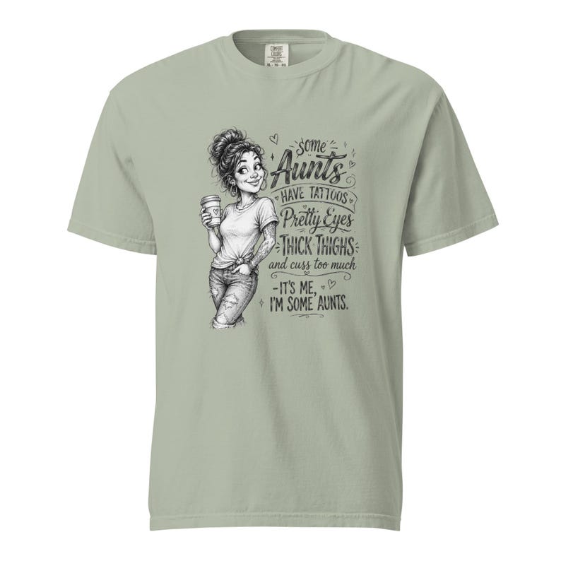 Tattooed Aunt Shirt, Some Aunts Have Tattoos Thick Thighs Tee, Funny Cool Aunt T Shirt, Messy Bun Auntie Gift, Gift for Aunt