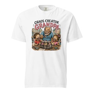 Chaos Creator Grandpa Shirt | Funny Grandpa Gift | Ice Cream Grandpa T-Shirt | Grandfather Gift | Gift for Papa | Family Humor Tee