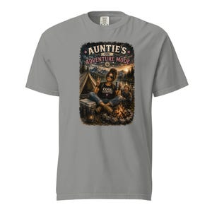 Auntie's Adventure Mode Shirt | Funny Camping Aunt Shirt | Cool Aunt Gift | Hiking Tee | Outdoor Lover Shirt | Chaos Creator Auntie
