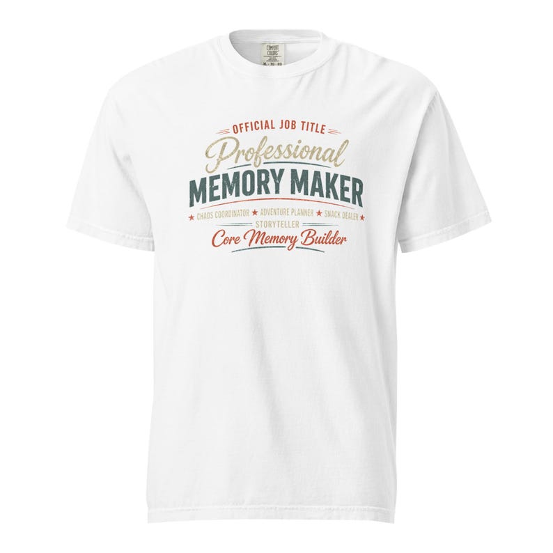 Official Job Title Professional Memory Maker Shirt, Core Memory Builder Tee, Grandpa Grandma Aunt Uncle Gift Comfort Colors 1717