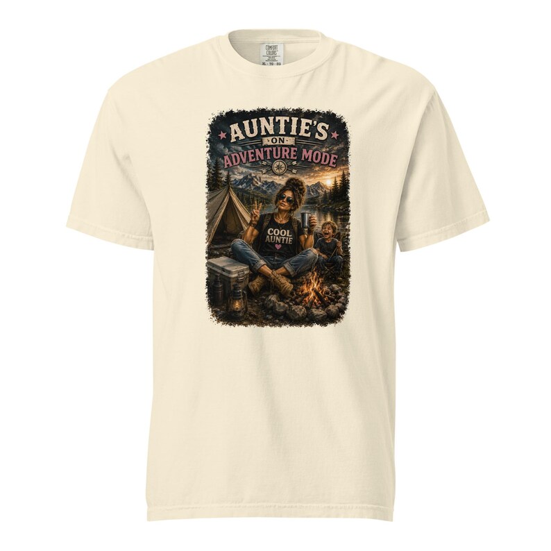 Auntie's Adventure Mode Shirt | Funny Camping Aunt Shirt | Cool Aunt Gift | Hiking Tee | Outdoor Lover Shirt | Chaos Creator Auntie