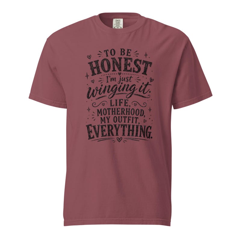 Funny Mom Shirt, Just Winging It Tee, Life Motherhood My Outfit Everything, Mom Life T Shirt, Gift for Mom, New Mom Birthday Gift