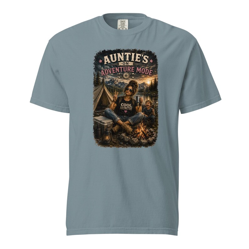 Auntie's Adventure Mode Shirt | Funny Camping Aunt Shirt | Cool Aunt Gift | Hiking Tee | Outdoor Lover Shirt | Chaos Creator Auntie