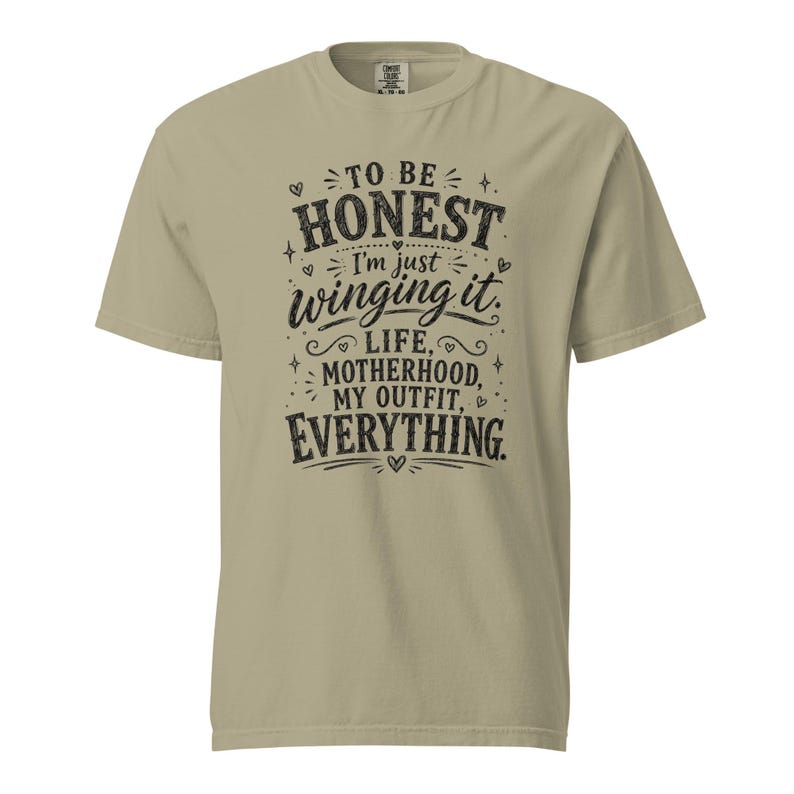 Funny Mom Shirt, Just Winging It Tee, Life Motherhood My Outfit Everything, Mom Life T Shirt, Gift for Mom, New Mom Birthday Gift
