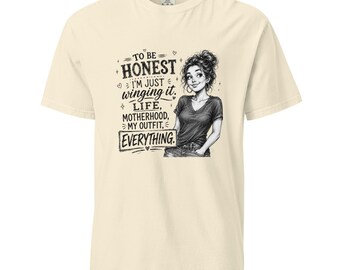 T-Shirt für Mütter mit unordentlichem Dutt | Sarkastisches T-Shirt für Mütter, die es einfach draufhaben | Geschenk für Mama