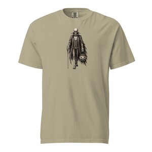 Skeleton Gentleman Shirt, Comfort Colors 1717, Victorian Halloween Tee, Gothic Skeleton Pumpkin Graphic, Vintage Spooky Unisex Gift