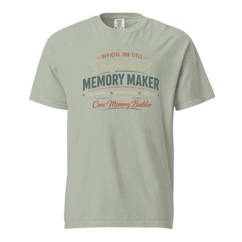 Official Job Title Professional Memory Maker Shirt, Core Memory Builder Tee, Grandpa Grandma Aunt Uncle Gift Comfort Colors 1717