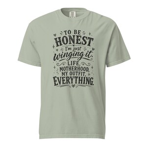 Funny Mom Shirt, Just Winging It Tee, Life Motherhood My Outfit Everything, Mom Life T Shirt, Gift for Mom, New Mom Birthday Gift