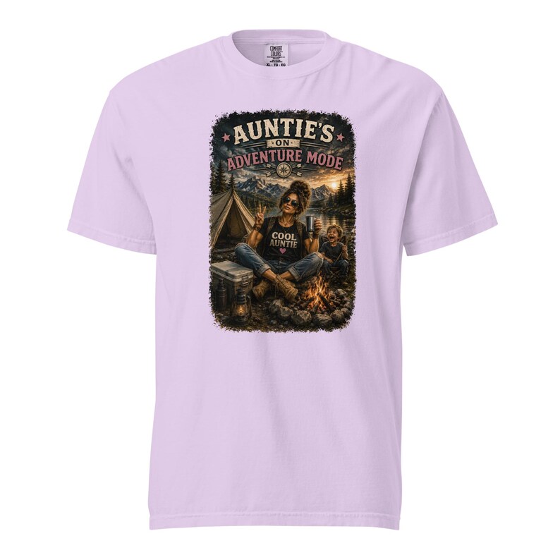 Auntie's Adventure Mode Shirt | Funny Camping Aunt Shirt | Cool Aunt Gift | Hiking Tee | Outdoor Lover Shirt | Chaos Creator Auntie