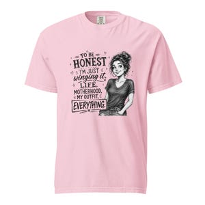 Messy Bun Mom Shirt, Just Winging It Tee, Funny Mom Life Motherhood My Outfit Everything, Sarcastic Mom T Shirt, Gift for Mom