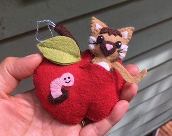 Felt Apple Ornament