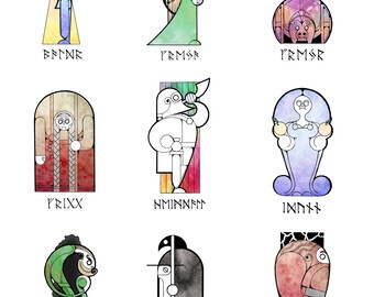 Norse Lil' Buddies: Pełny zestaw 9 sztuk!