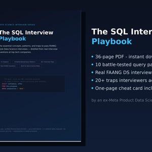 Handleiding voor SQL-interviewvoorbereiding (PDF) | Spiekbrief voor FAANG-datawetenschappers