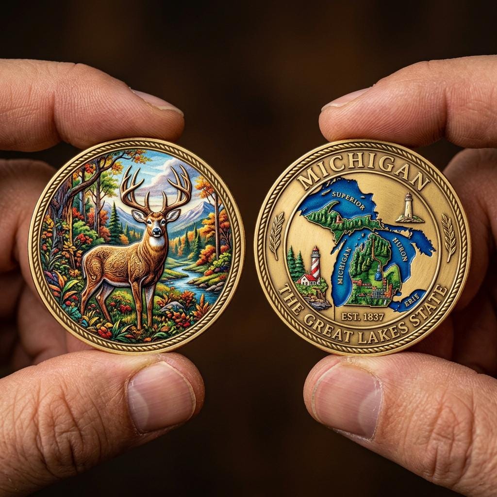 Whitetail Deer Coin - Etsy