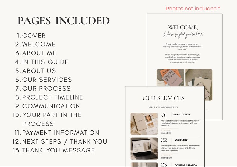 Client Welcome Guide Template | Editable Canva Client Guide | Client ...