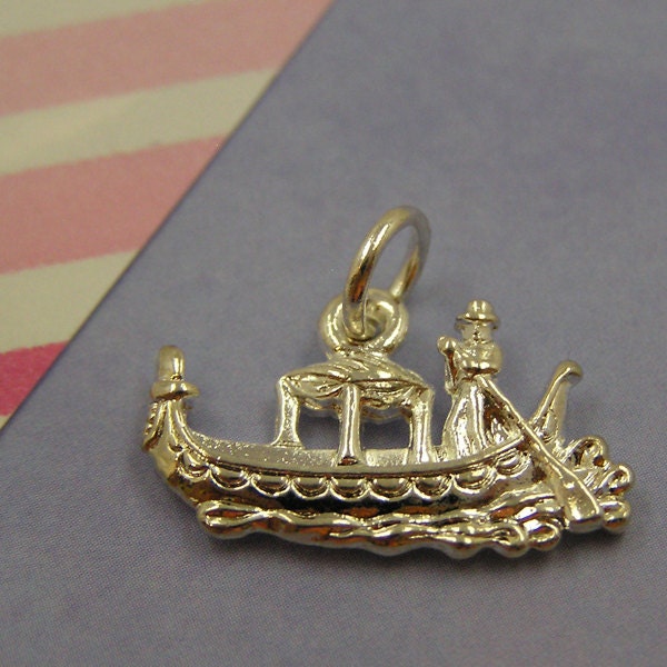 081 Pendentif en argent pour gondole Venise Italie