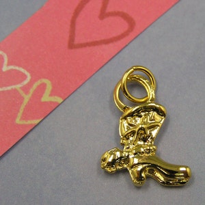 Gold Cowboy Boot Horse western charm