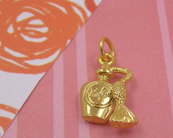Gold Perfume Atomizer Spray Bottle Charm