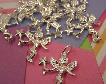 024 Silver Angel Cherub Charm