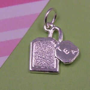 T17 Silver Tea Bag Charm - coffee teapot teakettle