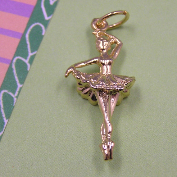 Ballerina Pirouette Dancing Ballet Charm Sterling Silver Ballerina Pirouette Dancing Ballet Charm Sterling Silver