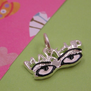 Silver Make Up Eye Lips Lipstick Cosmetics Charm