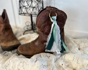 Boot Bling-greens & whites