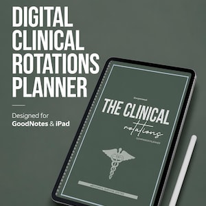 Digital Medical School Planner Clinical Rotations Companion for GoodNotes iPad Med School Survival System Patient Tracker PDF