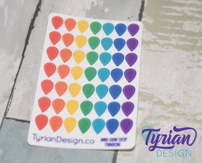 5mm Dew Drop Color Stickers for Planners and Journals. Tear Drop ...