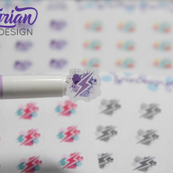 Lighting Bolt Icon Stickers | Different color options | Idea stickers | Motivation stickers Great for Planners, journals and calendars