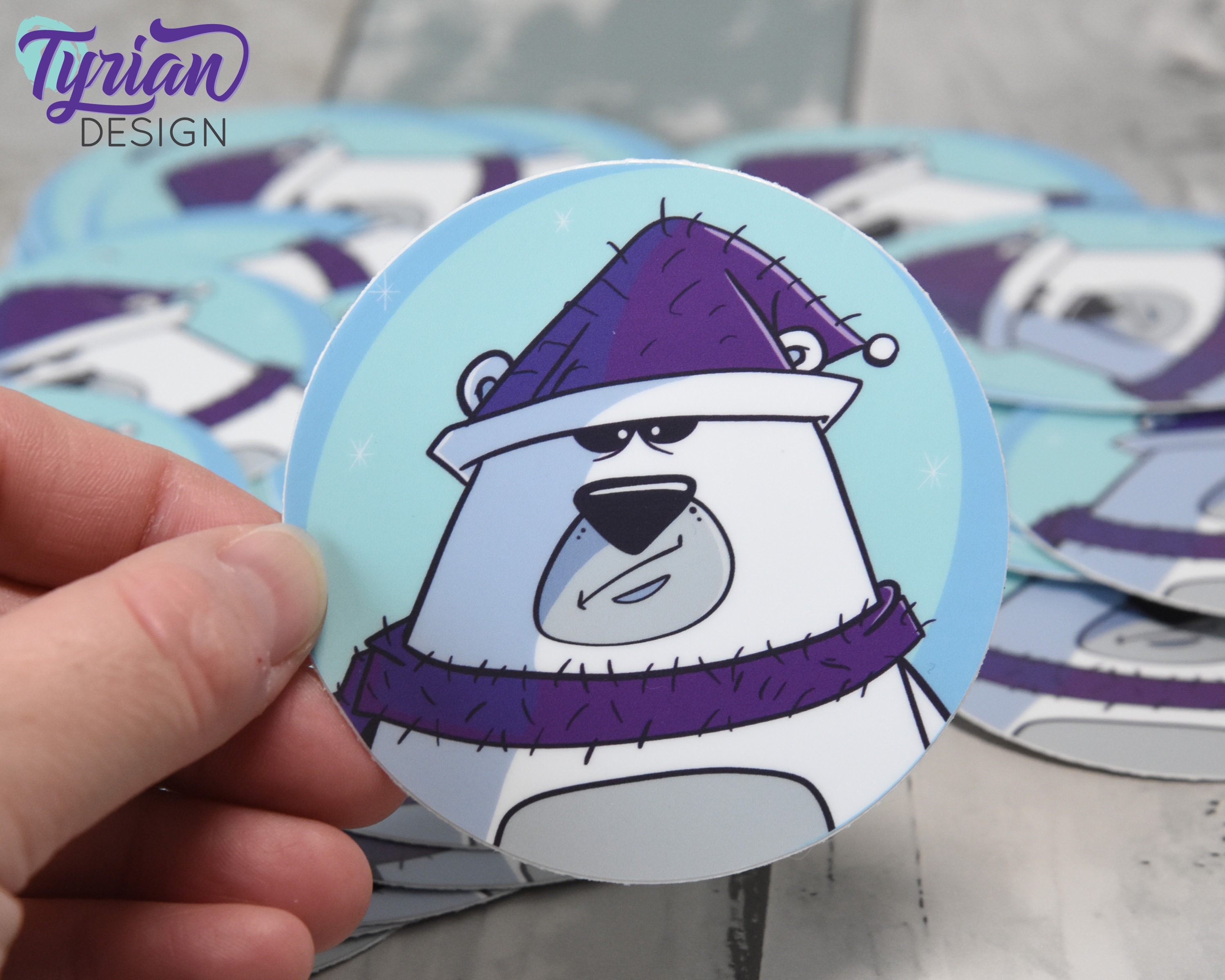 Angsty Stickers Angsty Polar Bear Vinyl Sticker | Winter Sticker | Sticker is High ...