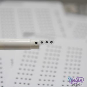 Planner Doodle Stickers | 37 Mini Stickers | Line of Dots | .7&quot; x .2&quot; | White or Clear Matte | 3.5&quot; x 4.5&quot; Sheet