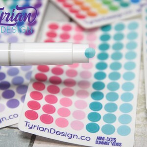 5mm Circle Dot Color Stickers for Planners and Journals. Dot Stickers ...