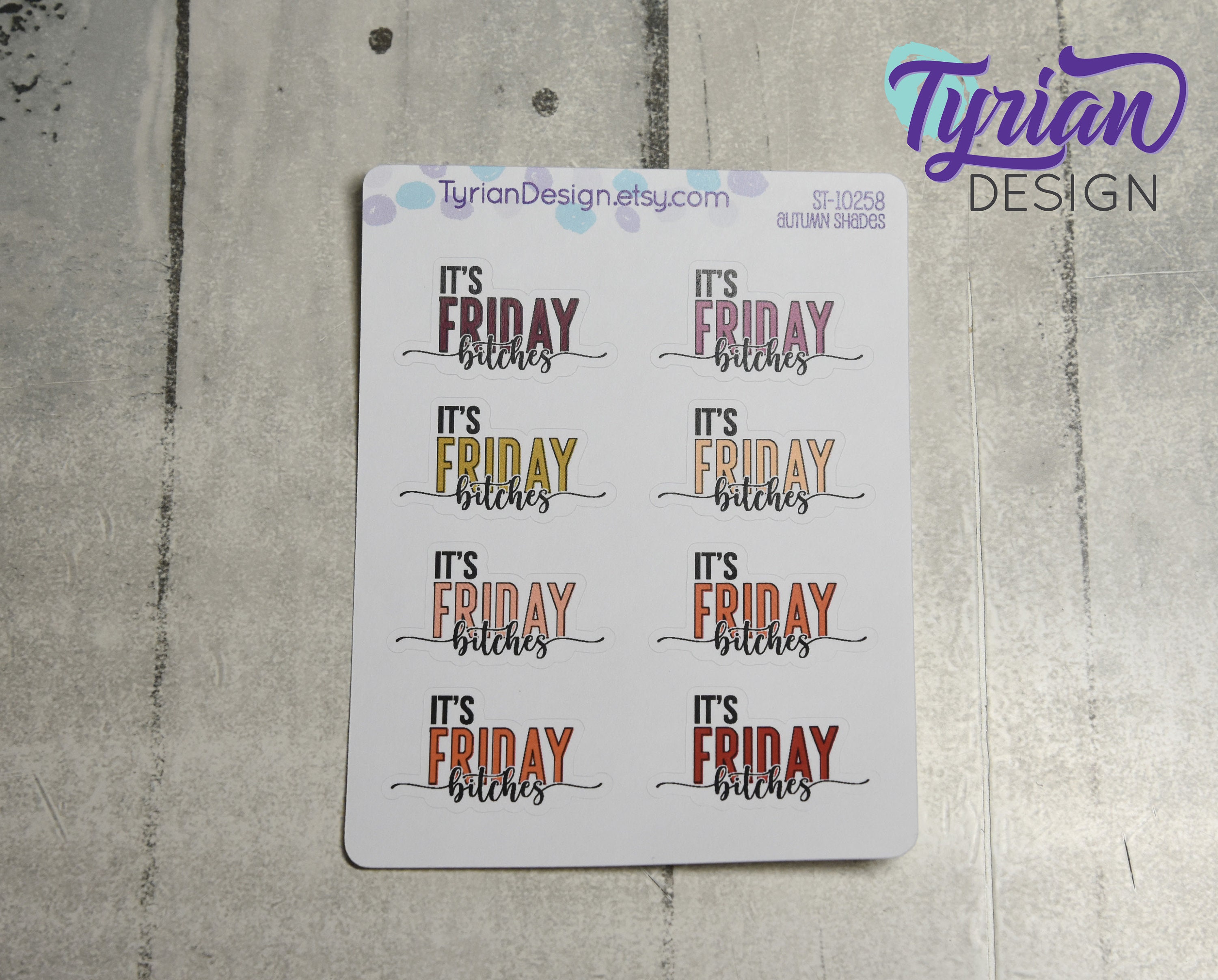 Friday Update Sticker It's Friday Stickers | Different Color Options | Celebrate Friday Using ...