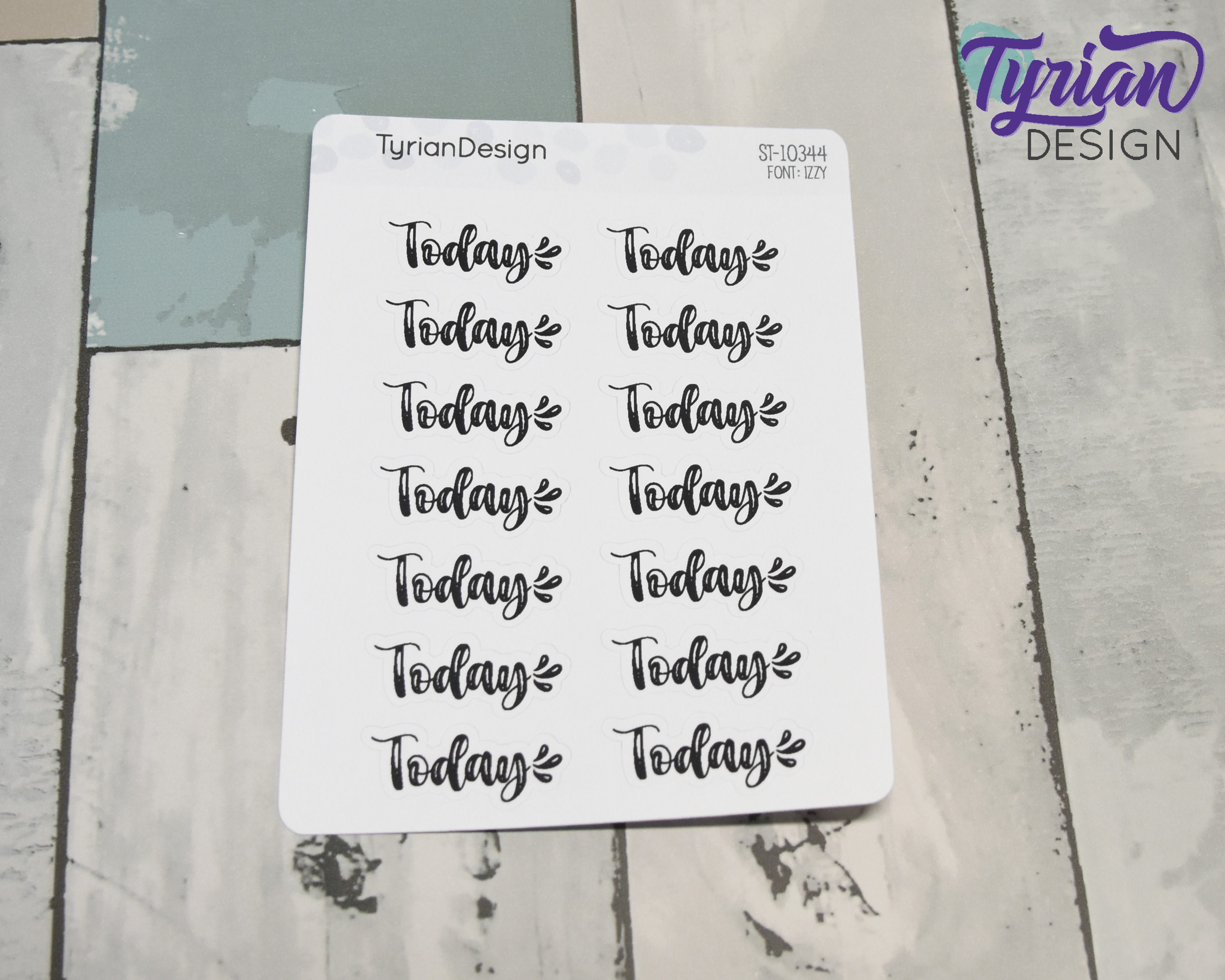 Today Stickers | 14 Stickers | 1.21 X .53 Inches Each | 3.5 X 4.5 ...