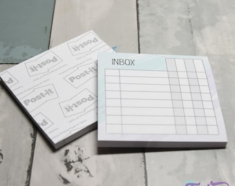 Inbox Post-it Notes | Incoming Tasks sticky notes | Tracking Sticky Notes | 3x3 | 50 per pad