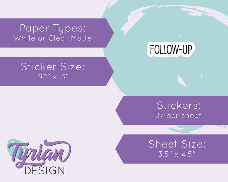 Followed Sticker Follow-up Sticker | Word Sticker | 27 Stickers | .92