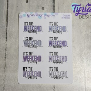 Weekend Off Sticker It's the Weekend Stickers | Different Color Options | Celebrate the ...