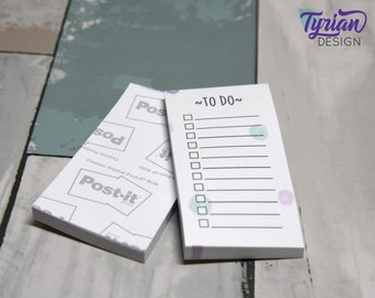 To Do List Post-it Notes | List sticky notes in 1.5x3 inches | 11 check boxes and lines | Small anything list | 50 sheets per pad