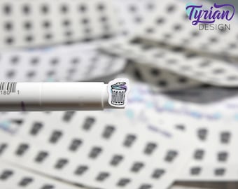 Trash Stickers - Tiny Garbage stickers on a mini sheet - Great for small bullet Journals and Planner, or mimimalist planners