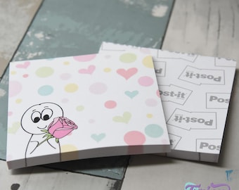 Vergiss nicht, an den Rosen zu riechen! Post-it® Rosen-Haftnotizen | WAFI Rosen-Haftnotizen | 3x3 cm | 50 Stück pro Block