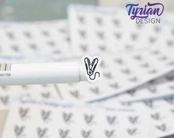 Hair Straightener Stickers | Tiny Flat Iron stickers on a mini sheet | For small bullet Journals, Planner, Budget, or minimalist planners