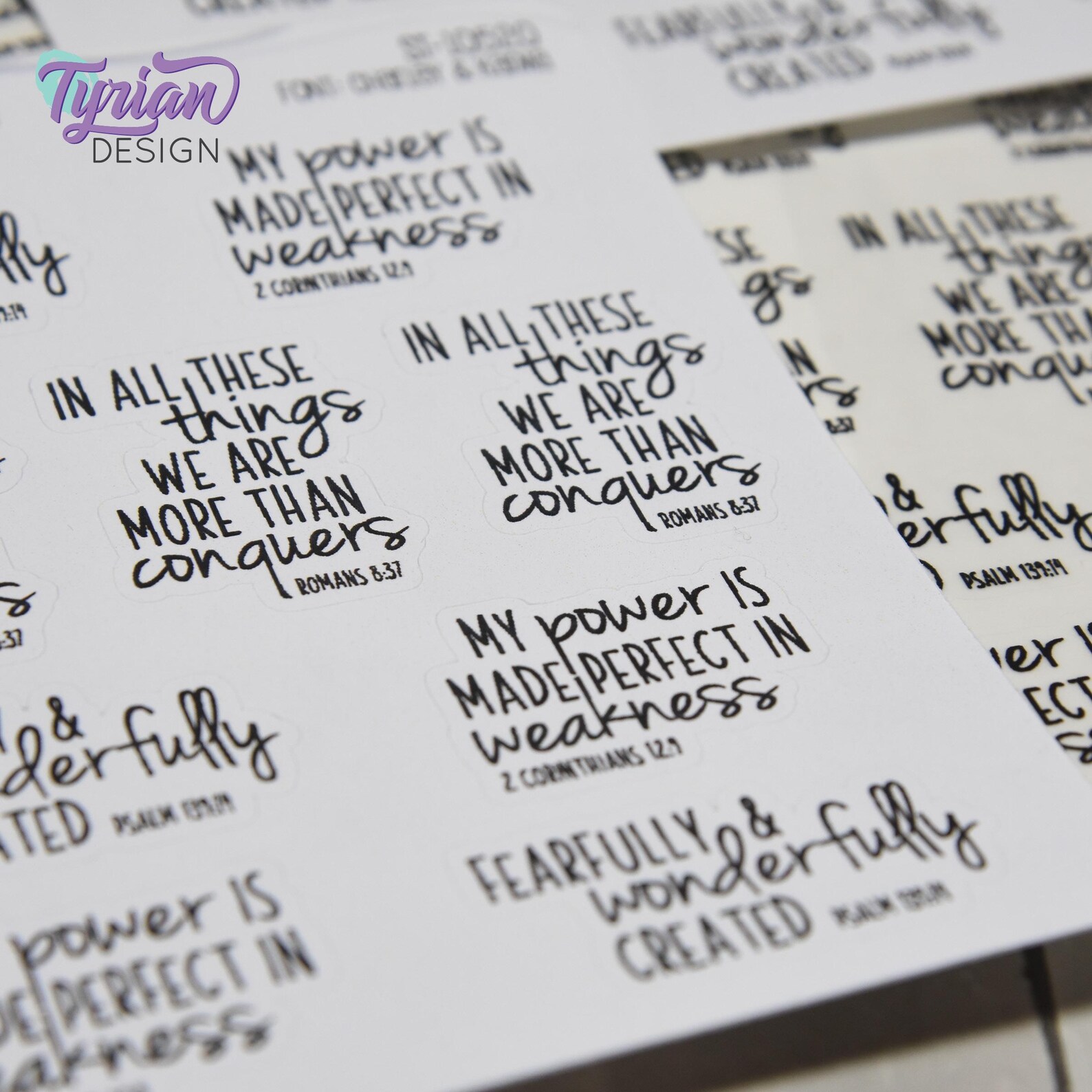 Bible Verses Stickers | Bible Quotes Stickers | 9 Stickers | 3.5 X 4.5 ...