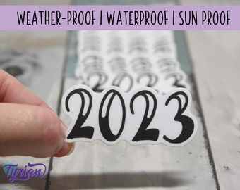 2023 Sticker | 2023 Planner Sticker | Sticker is high quality weather proof vinyl | 2.5 x 1.25 inch