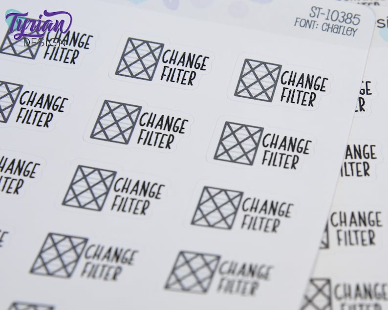 Fine Filter Sticker Furnace Filter Stickers | Track Changing Furnace Filter | 15 Stickers ...