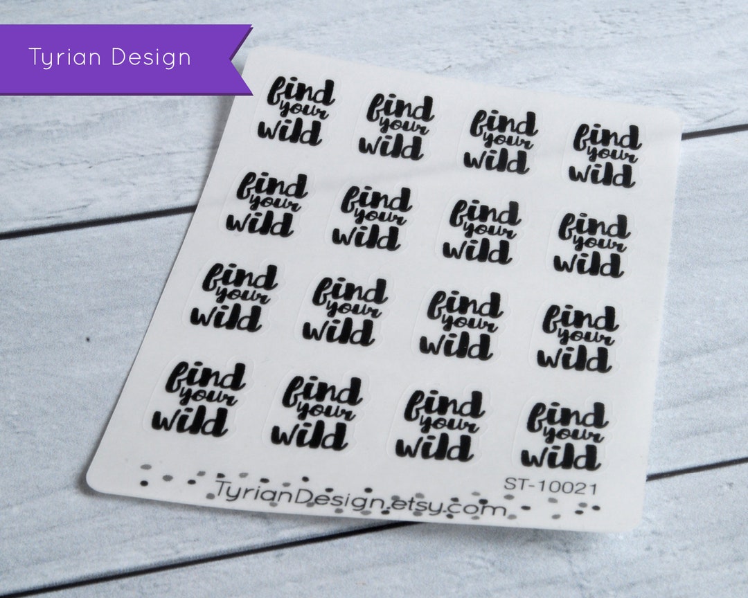 Find Your Wild Stickers for Planners and Journals. Functional Stickers ...